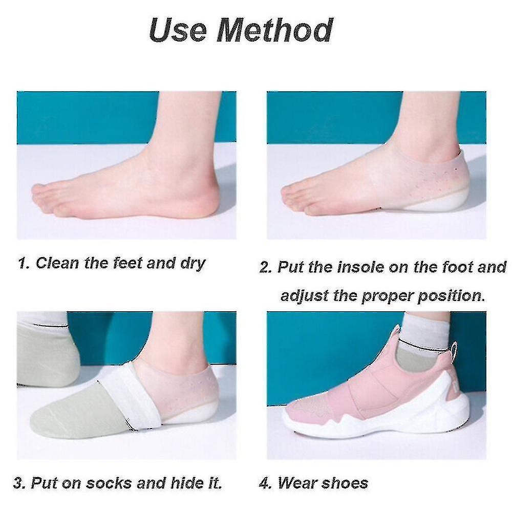 (Y)5cm Footbed Enhancers Invisible Height Increase Insoles Pad