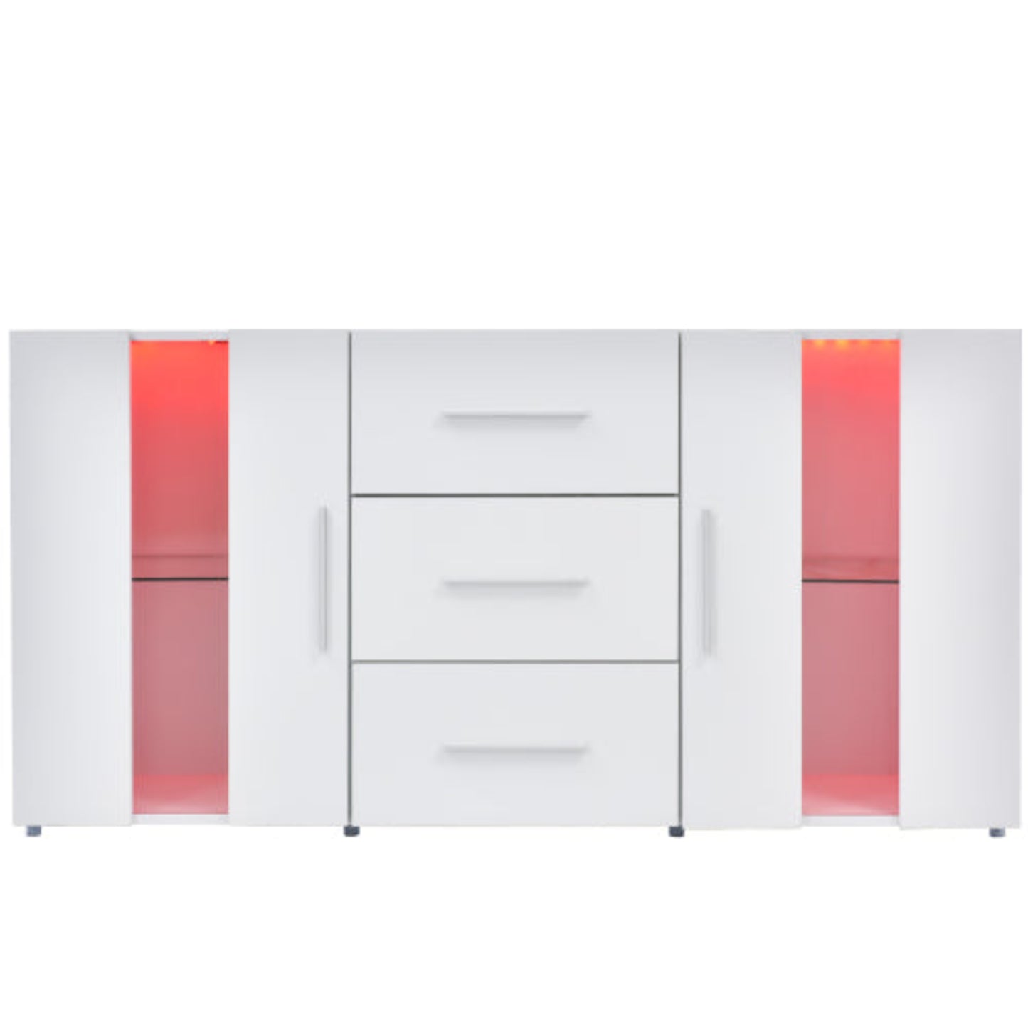 140cm LED-lit Sideboard,Storage Cabinet, Chest of Drawers, for Living Dining Room