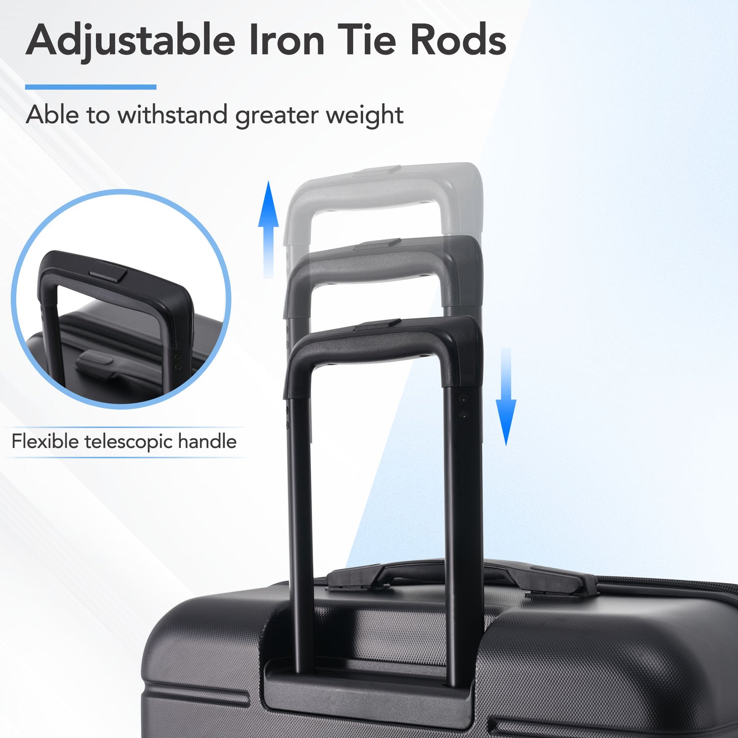 (Z)M-L-XL Set High-Quality ABS Suitcase Set - Robust 3-Piece Travel Collection For Stylish and Safe Journeys