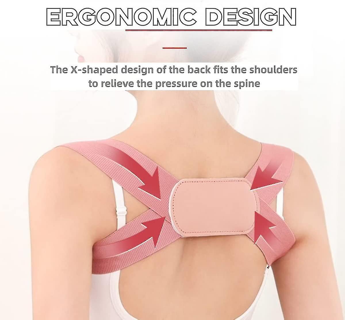 (Y)2pcs Posture Corrector Adjustable Invisible Back Straightener For Men Women Children Posture Correction