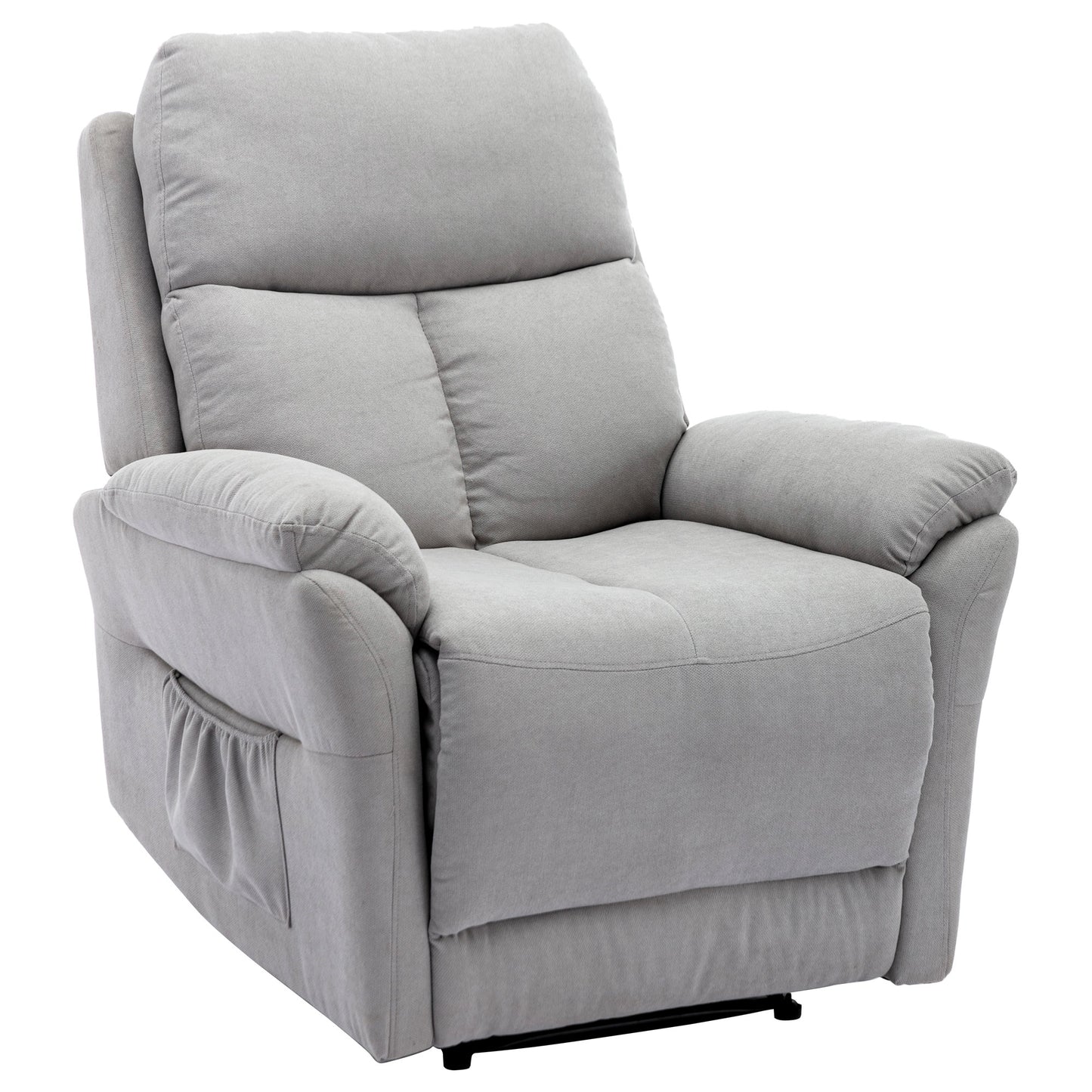 Fabric Armchair with Manual Lounger and Footrest - Comfort for Living Room