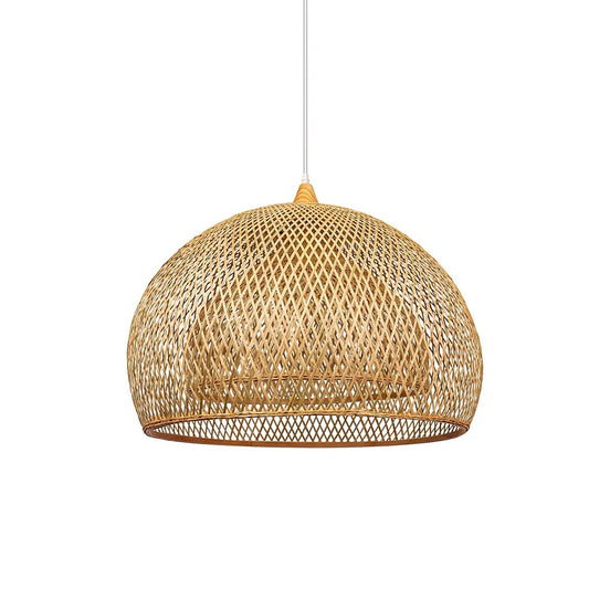 Dome Bamboo Ceiling Light Fixtures for Kitchen Island