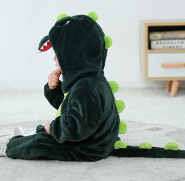 (Y)Ca Toddler's Dinosaur Costume Kids Cute Hooded Onesie Animal Costume Halloween