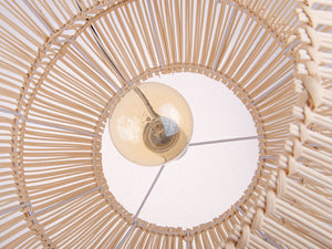 (Q)Handmade Rattan Pendant Light,,Rustic Style Rattan Pendant Light,Rattan Dome Decoration,Suitable for Living Room,Dining Room,Coffee Shop