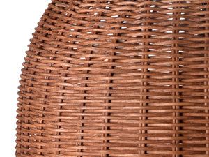 （Q)Hand Woven Brown Rattan Pendant Light, Vintage Style Rattan Basket Rattan Woven Pendant Light, Suitable For Dining And Living Rooms