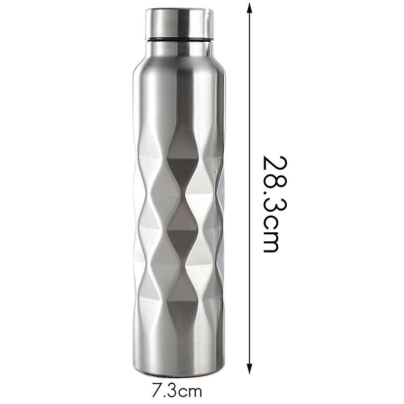 (Y)1000ml Single-wall Stainless Steel Water Bottle Gym Bottles Portable Cola Beer Drink Bottle