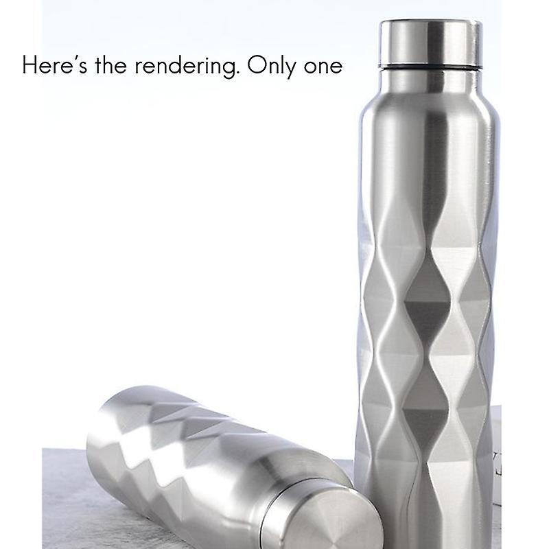 (Y)1000ml Single-wall Stainless Steel Water Bottle Gym Bottles Portable Cola Beer Drink Bottle