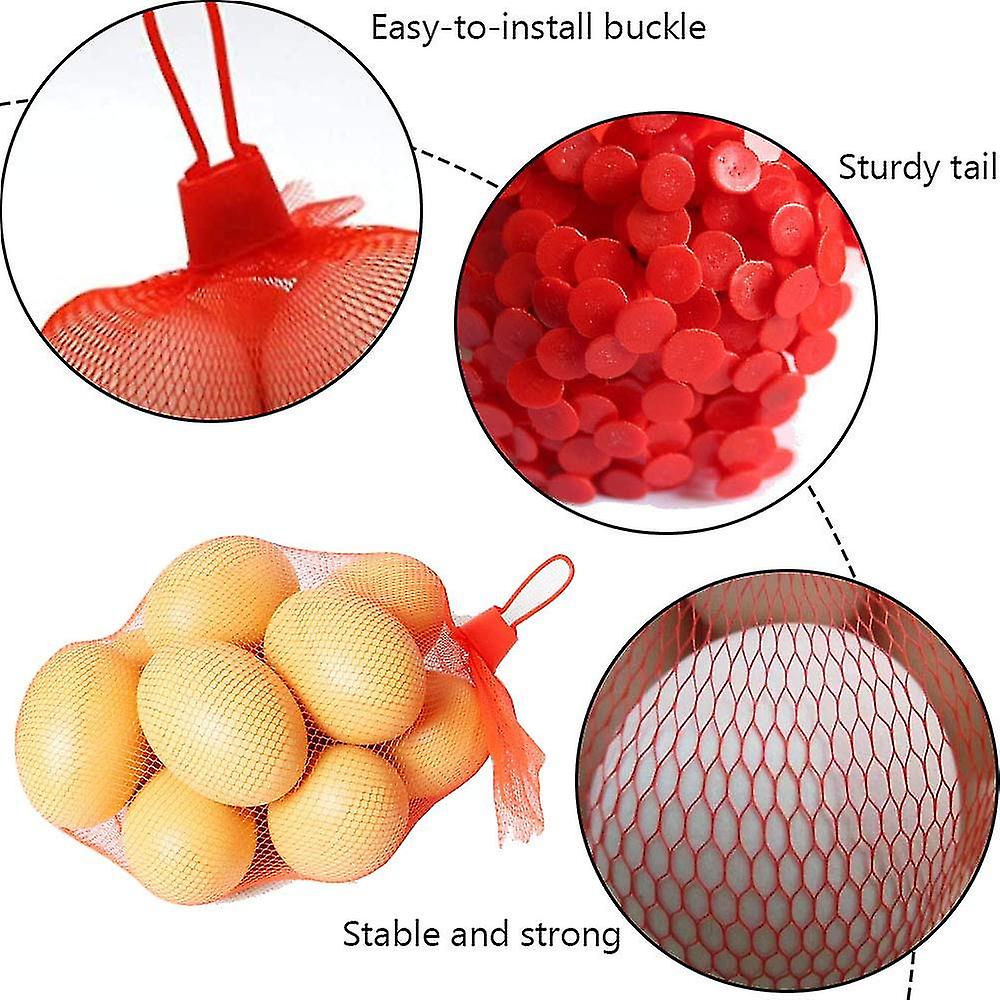 (Y)Reusable Net Bag, 200 Pieces Nylon Mesh Vegetable Net Bag, Fruit And Vegetable Packaging Net, For Egg Net Bag