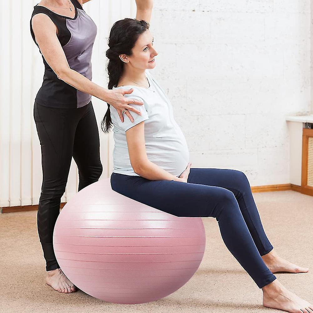 (Y)Exercise Ball -yoga Ball For Workout Pregnancy Stability - Fitness Ball Chair For Office, E Gym