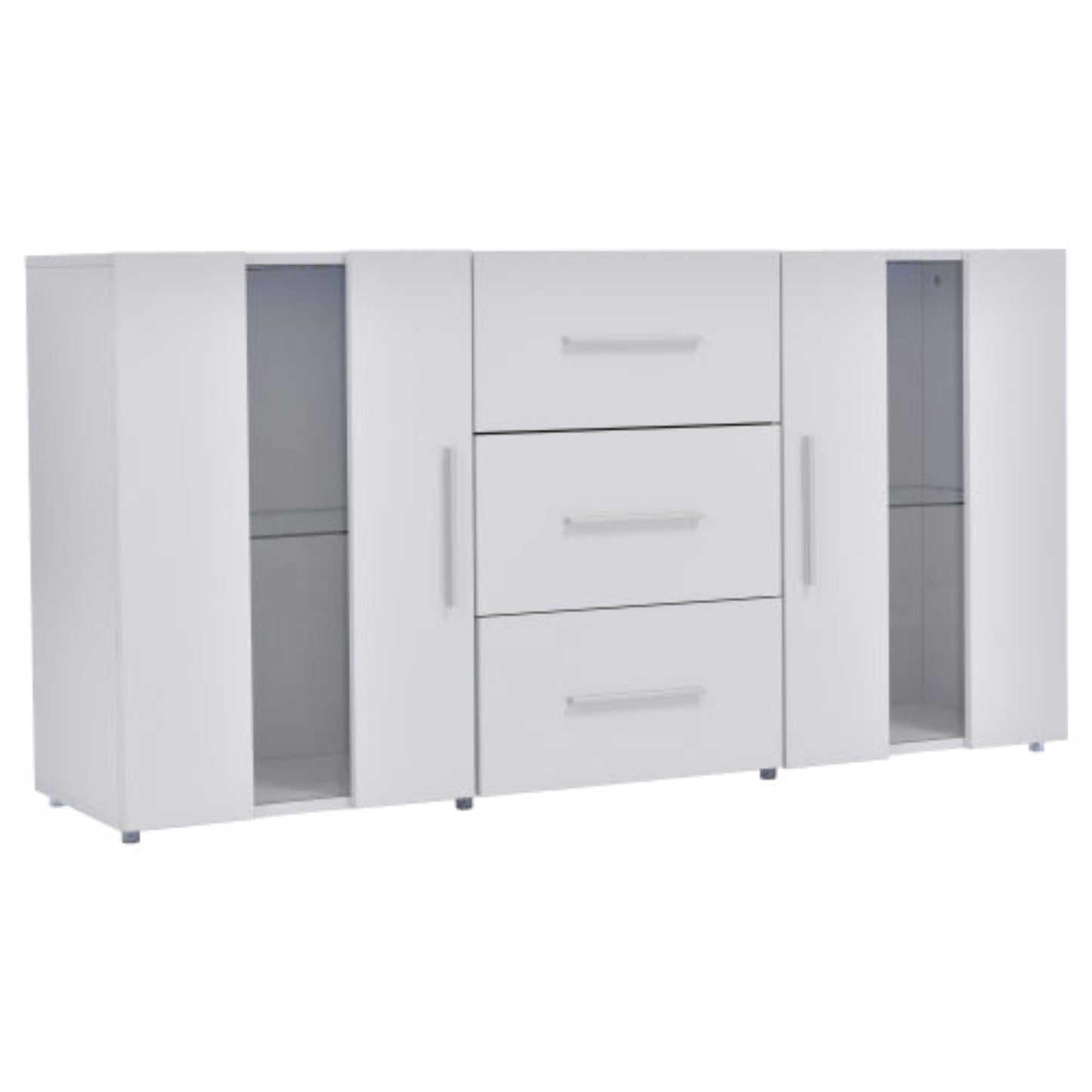 140cm LED-lit Sideboard,Storage Cabinet, Chest of Drawers, for Living Dining Room