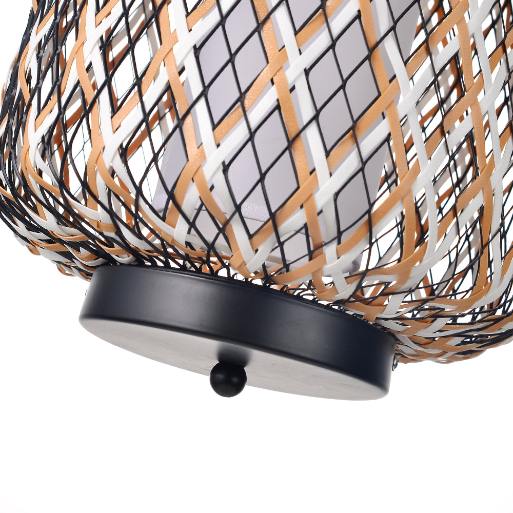 (Q)Outdoor Waterproof Rattan Decorative Pendant Light,Modern Minimalist Style Pendant light, Suitable for Living Room, Dining Room, Bedroom