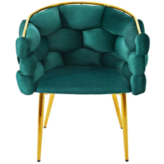 Green Velvet Bubble Chair,Luxury Living Dining, Gold Legs