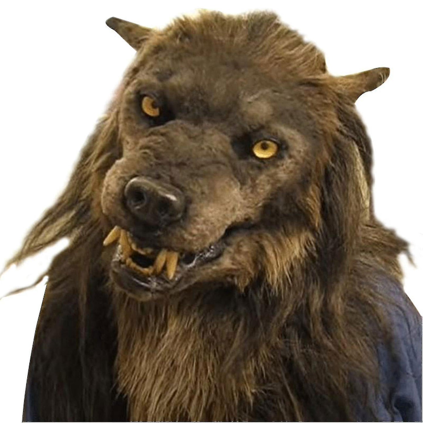 (Y)Werewolf face mask suitable for adult brown cosplay parties