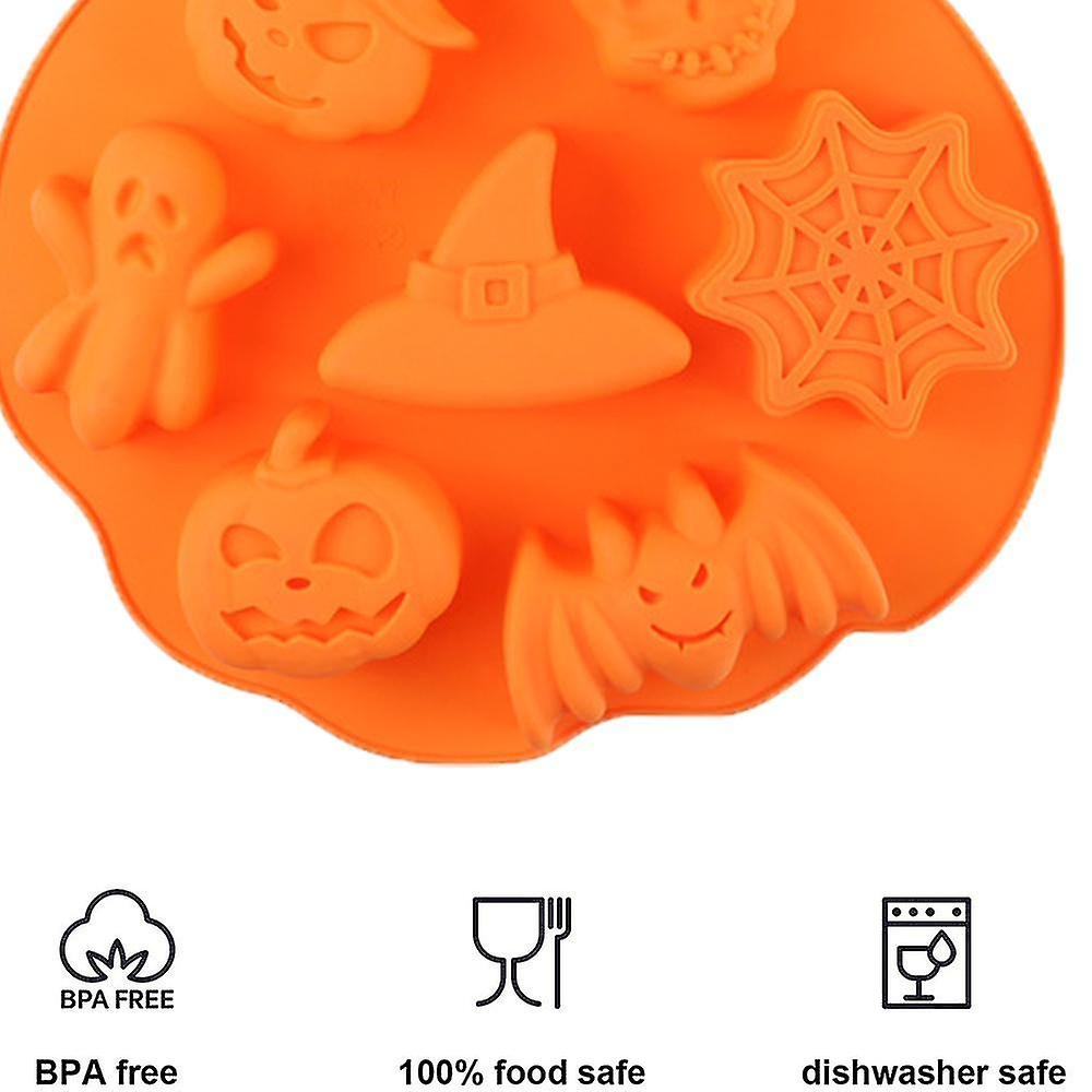 (Y)2PCS Halloween Food Mold Spooky Halloween Shaped Ice Cube Tray / Food Molds - Fun Scary Designs