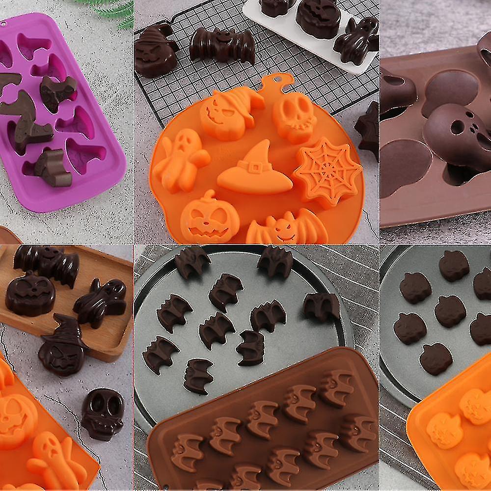 (Y)2PCS Halloween Food Mold Spooky Halloween Shaped Ice Cube Tray / Food Molds - Fun Scary Designs