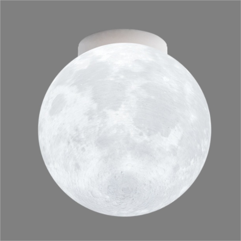 (M)Moon Ceiling Lighting Fixture White Globe Ceiling Lamp for Kids Room/Bedroom