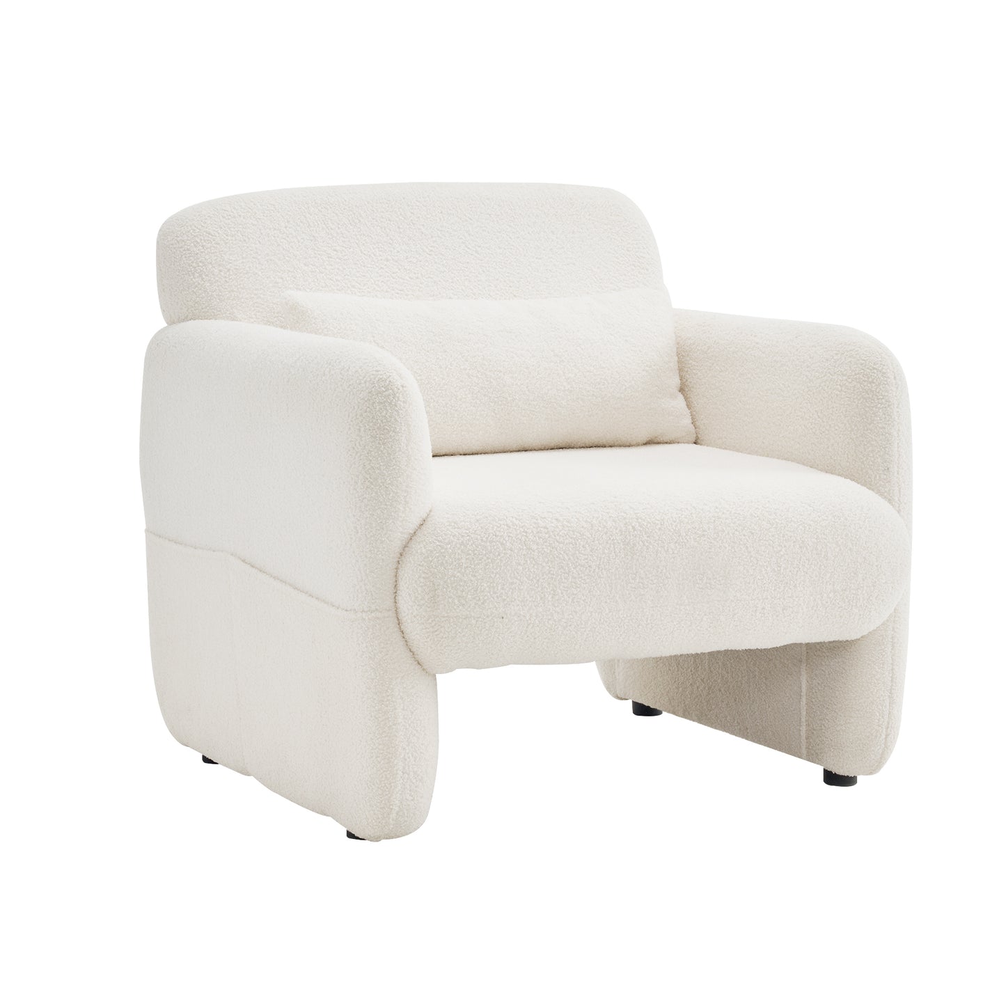 Leisure Chair Armchair Teddy Velvet Sofa Chair Upholstered Chair Single Sofa Chair Armchair