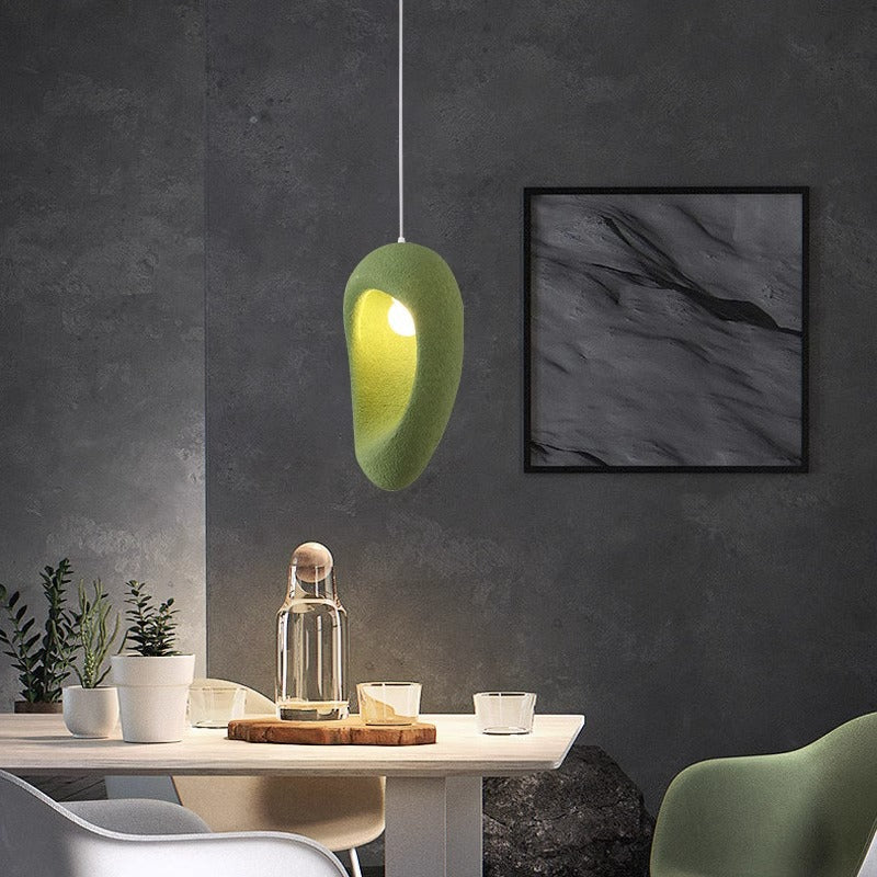 (Z)Wabi-Sabi Style Resin Pendant Light, Interpreting the Aesthetics of Rustic and Tranquil Light and Shadow