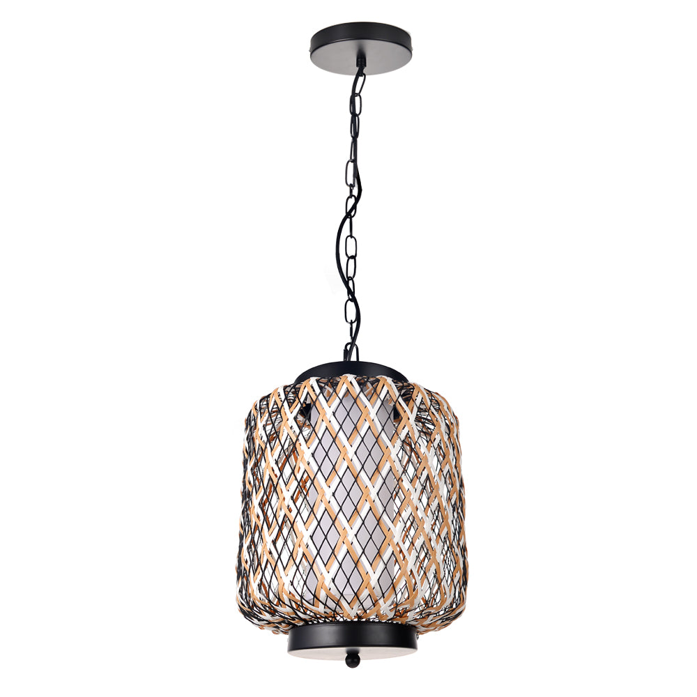 (Q)Outdoor Waterproof Rattan Decorative Pendant Light,Modern Minimalist Style Pendant light, Suitable for Living Room, Dining Room, Bedroom