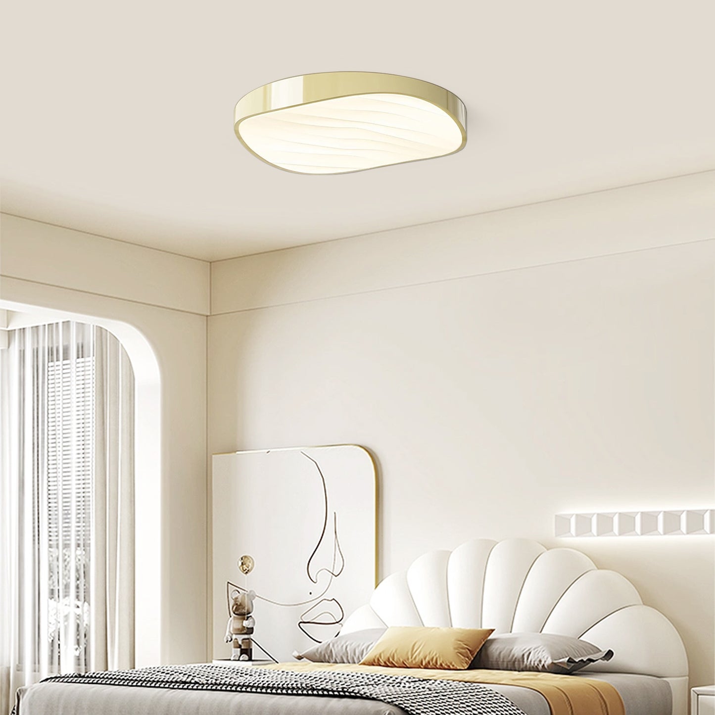 (N) ARTURESTHOME French Creative Cream Style LED Ceiling Light