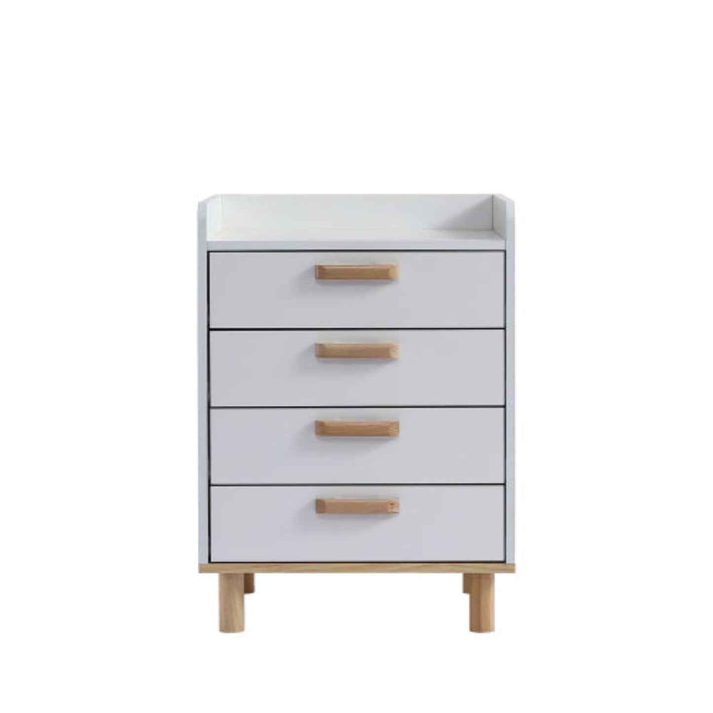 White Natural Multi-Drawer Chest with Pine Frame - Children's Storage Masterpiece