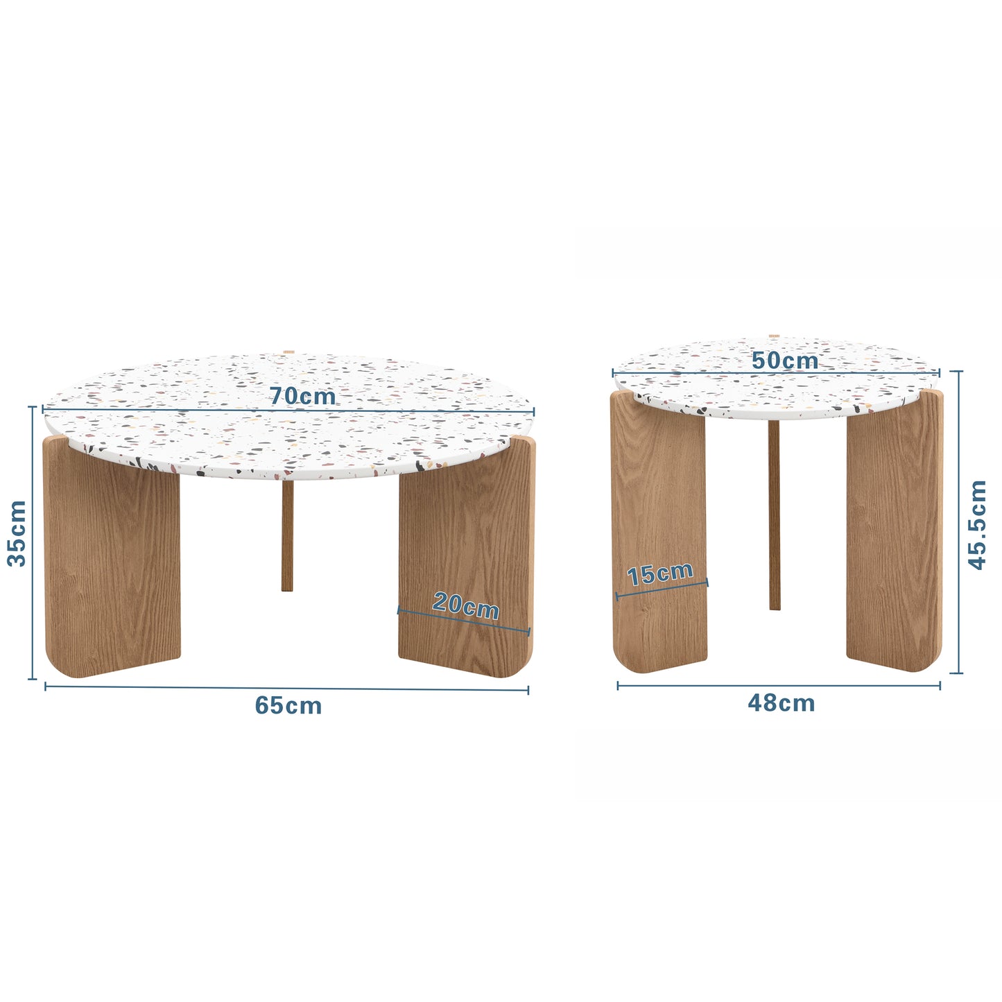 (Z)Modern Coffee Table Side Table Coffee Table Set For Living Room Sofa Side Table And Balcony set of 2