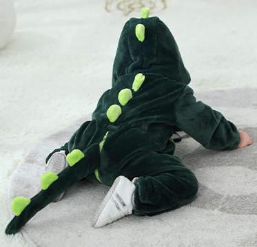 (Y)Ca Toddler's Dinosaur Costume Kids Cute Hooded Onesie Animal Costume Halloween