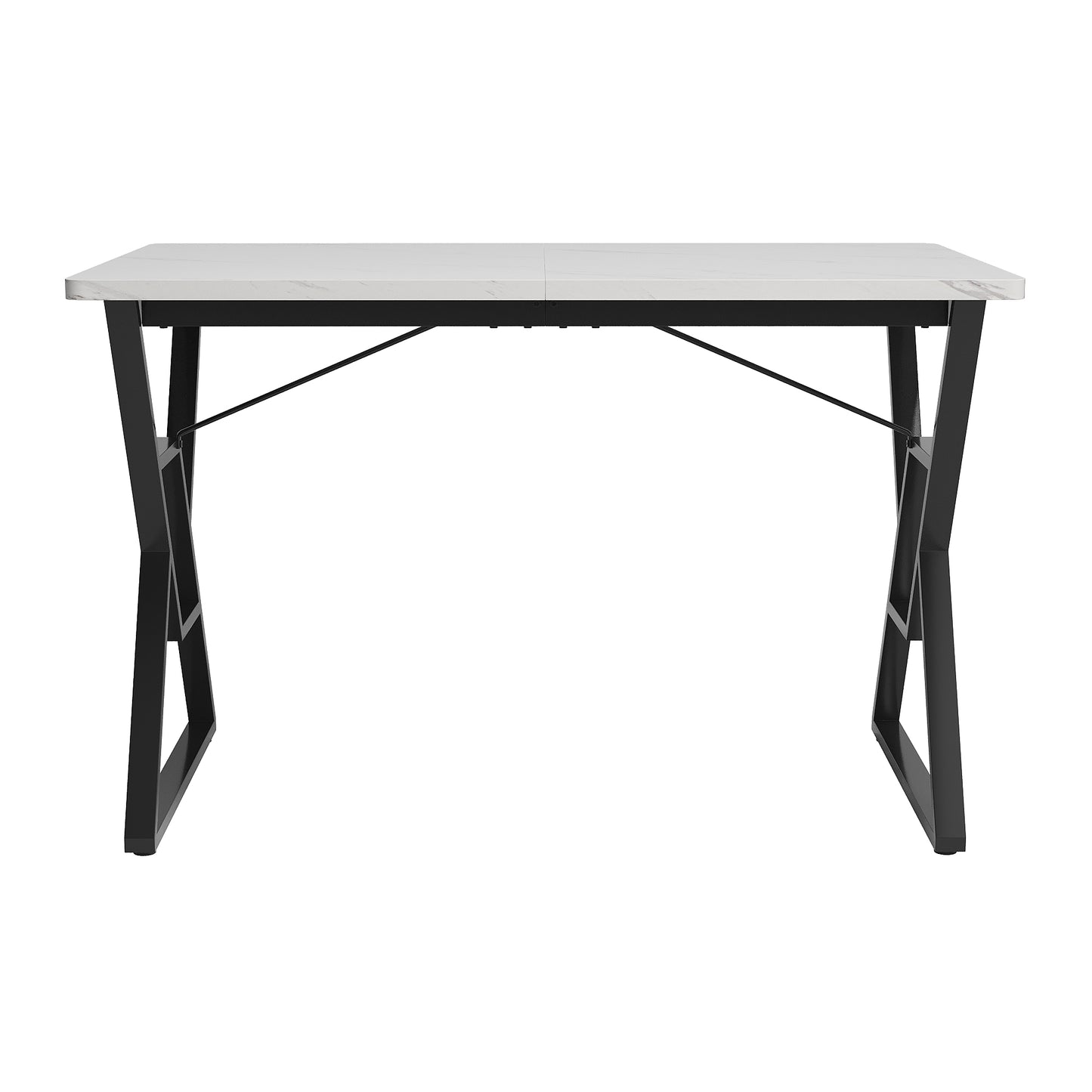 Modern Marble Dining Table-Metal Legs, Stable Frame, Suitable for Kitchen Dining Room