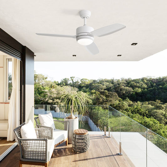 46" Modern Ceiling Fan with Lights, 3 ABS Blades, 6-Speed DC Motor for Elegant Home Decor