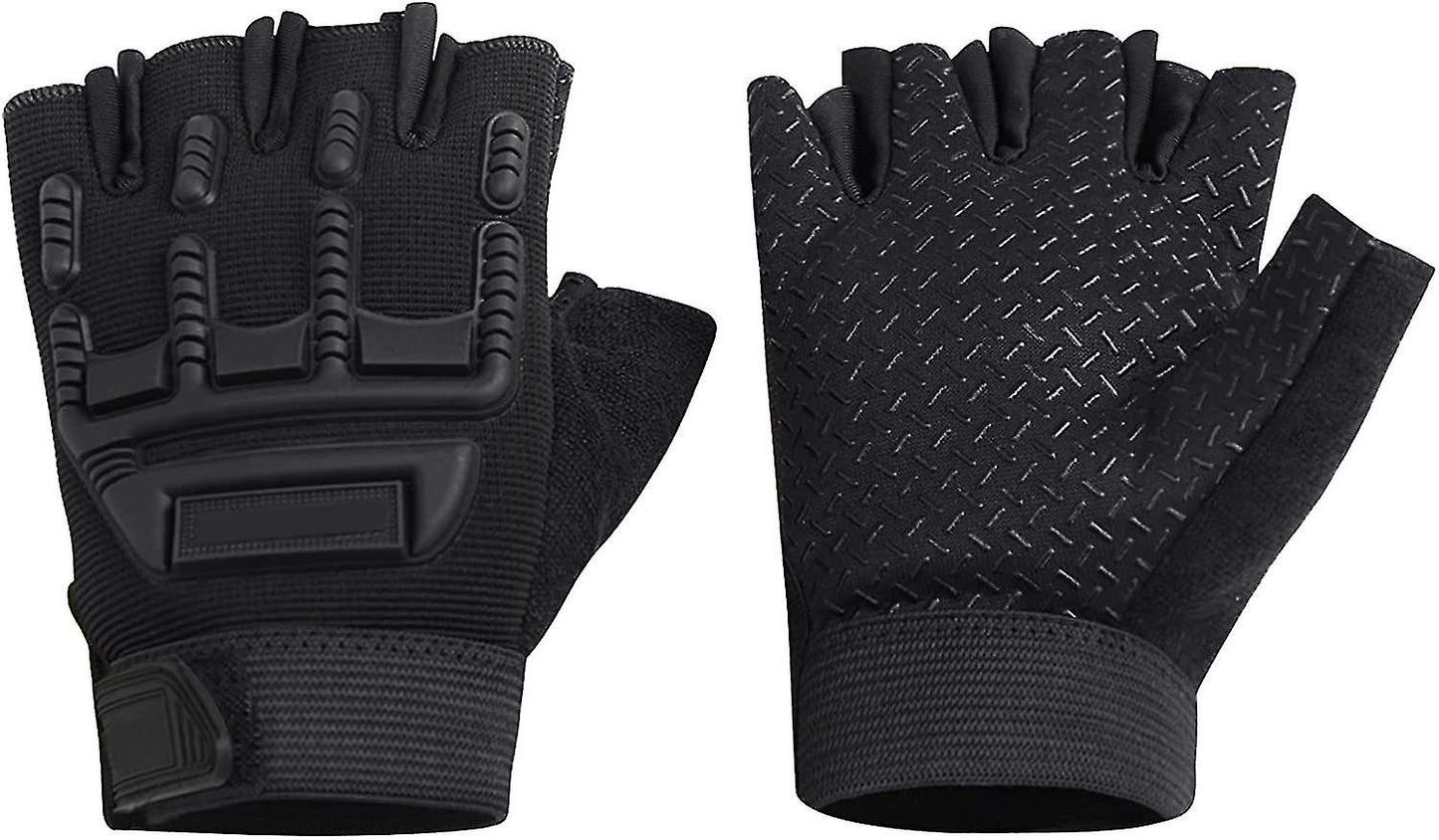 (Y)Kids Half Finger Sports Gloves With Grip - Non-slip Gel , For Cycling, Fishing, Climbing, Gymnastics Glove For Boys Girls