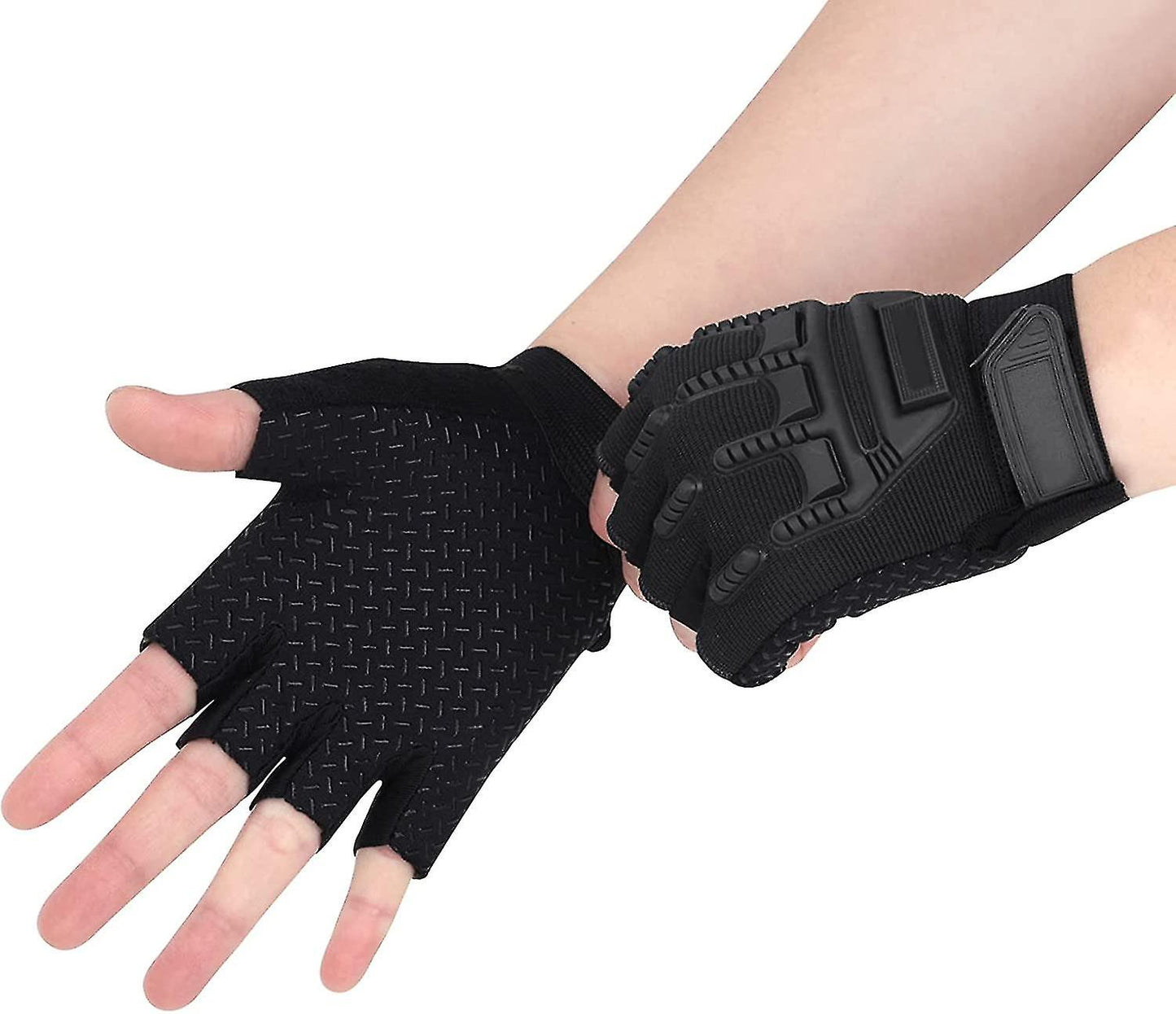 (Y)Kids Half Finger Sports Gloves With Grip - Non-slip Gel , For Cycling, Fishing, Climbing, Gymnastics Glove For Boys Girls