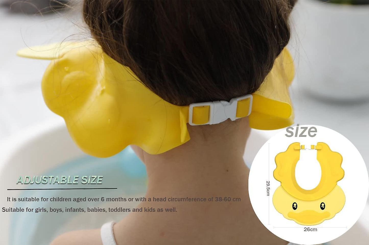 (Y)Children's Yellow Shower Cap, Safety Swimming Cap