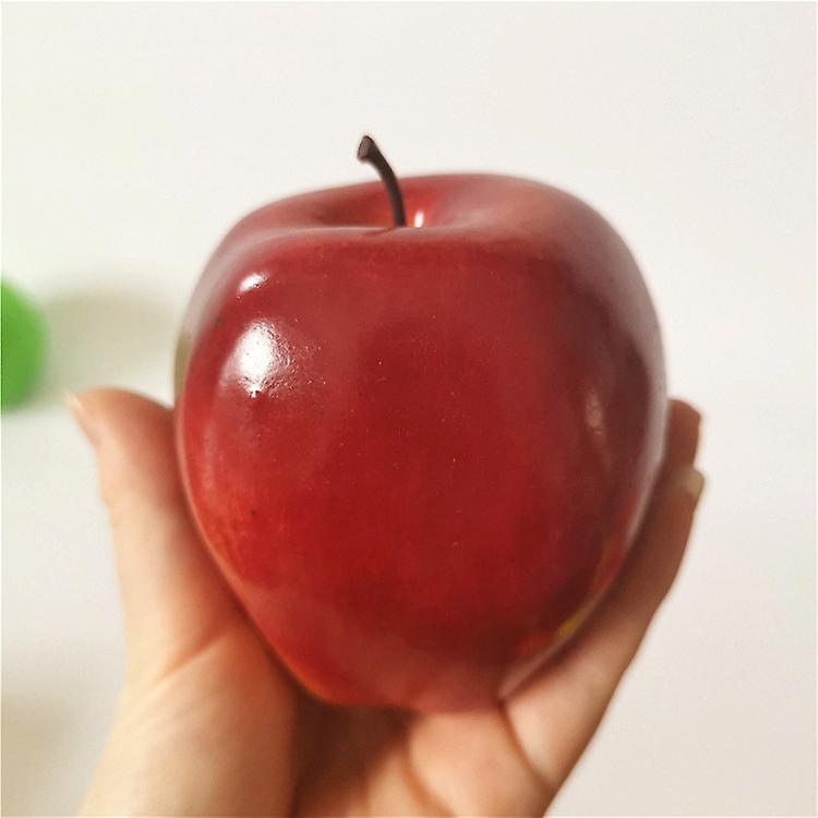 (Y)Artificial Apples Fake Fruits Red Delicious Apples For Decoration, Decorative Fruit, Faux Big Red Apples 8 Pcs