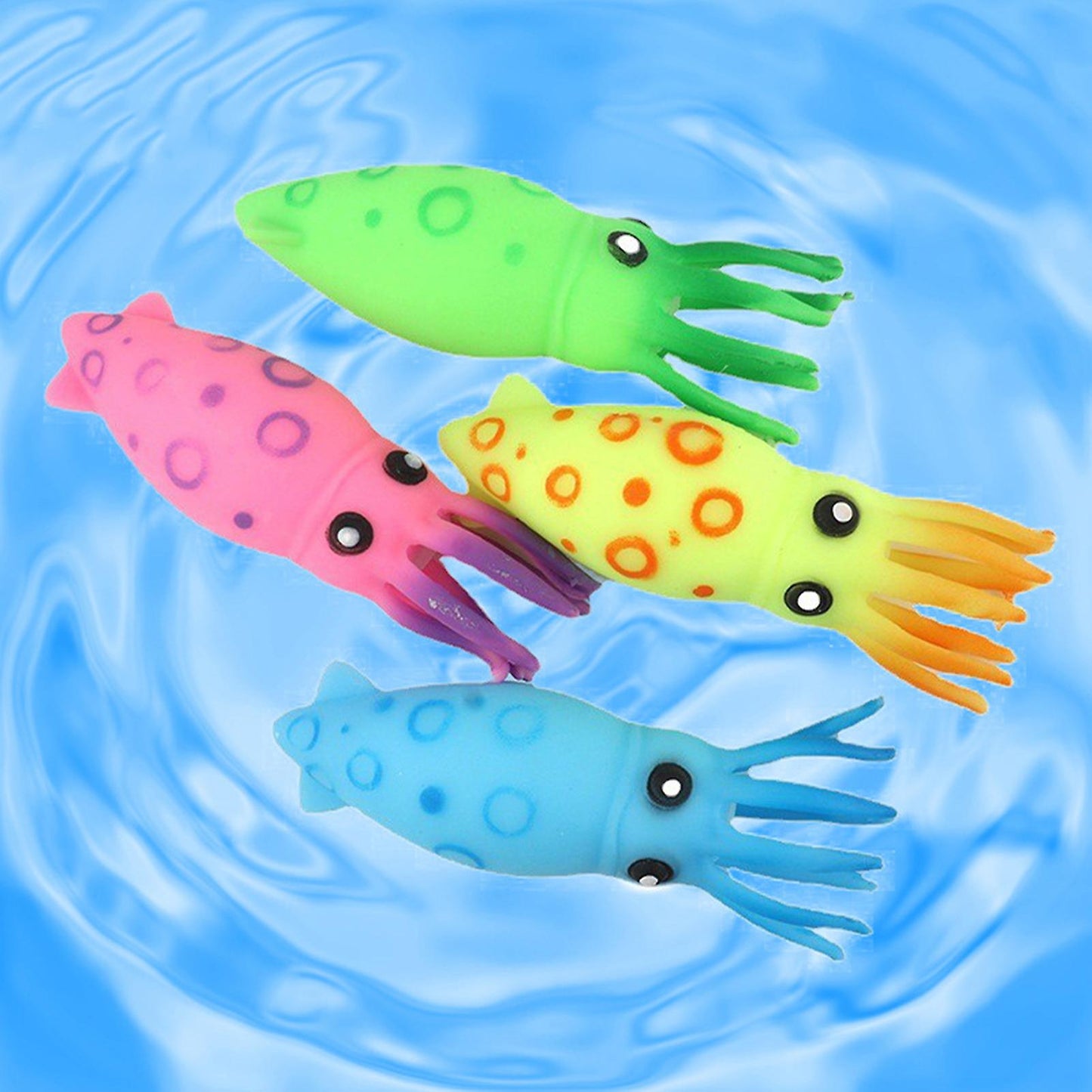 (Y)Farfi Stress Ball Cute High Elasticity Inkfish Shape Bright Color Squid Squeeze Stress Relief Fidget Sensory Toy Daily Use