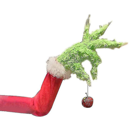 (Y)Christmas Party Decoration The Grinch Stole Christmas Tree Wreath Plush Hand Props