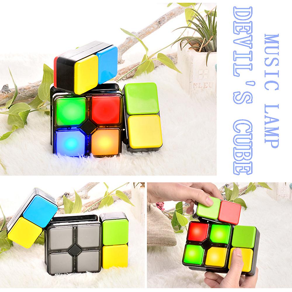 (Y)Music Magic Cube Handheld Electronic Game Devil's Cube Kids Logic Puzzle With 4 Modes