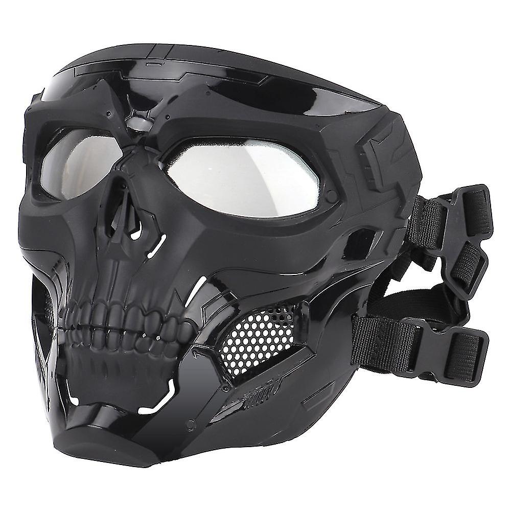 (Y)New Skull Tactical Protective Mask Outdoor Riding Personalised Sandproof Mask Breathable Face War Game Cap Shock Absorbing Full Face Protective Hat 1 Piece