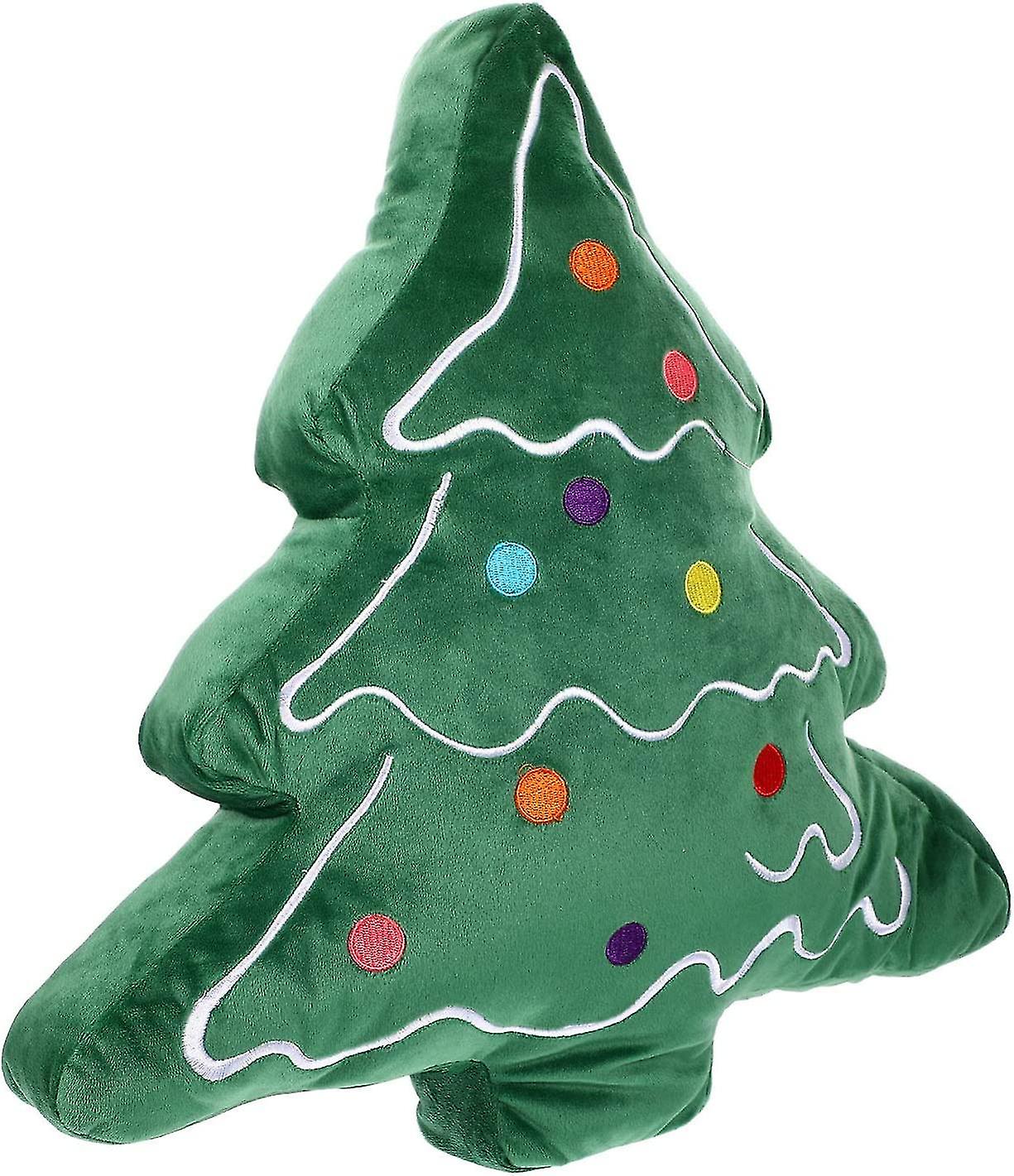 (Y)40cm Christmas Pillows Stuffed Toys With Plush Christmas Tree Shape Winter Holiday Hugging Pillow For Kids