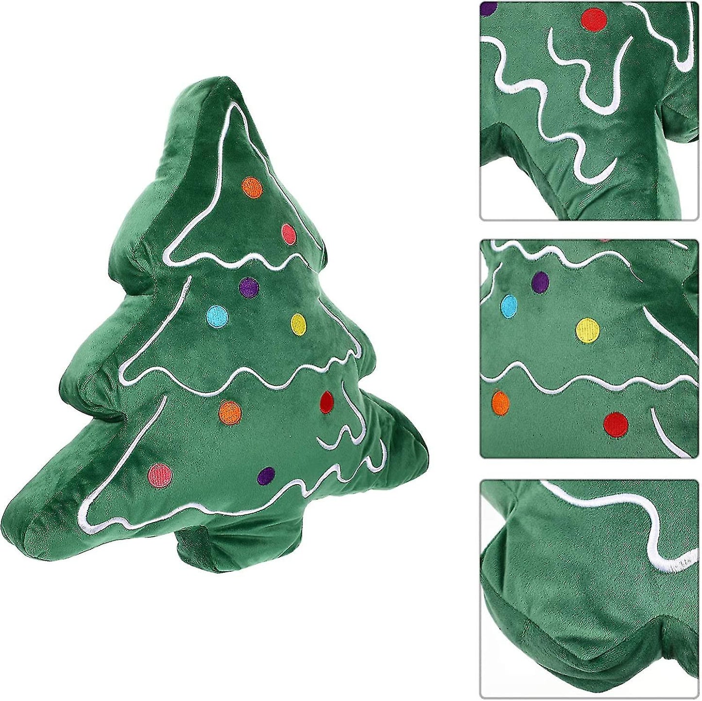 (Y)40cm Christmas Pillows Stuffed Toys With Plush Christmas Tree Shape Winter Holiday Hugging Pillow For Kids