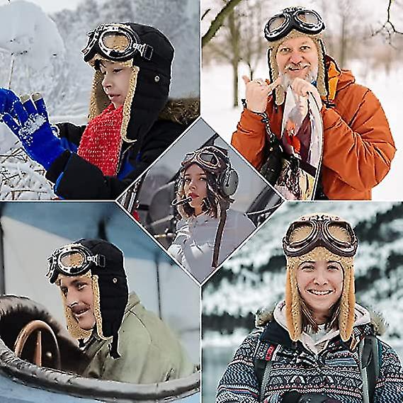 aviator goggles costume Y)Aviator Hat And Goggles Costume Accessories