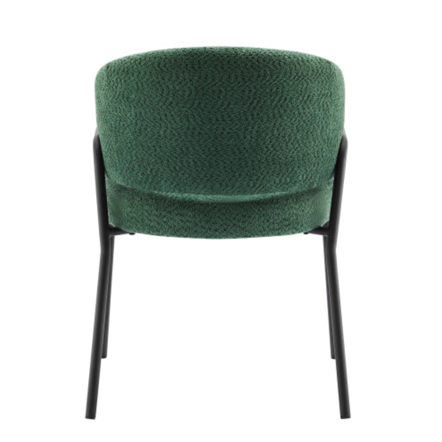 (p)Lush Green Velvet Dining Chair-Modern Living Room Armchair with Black Legs