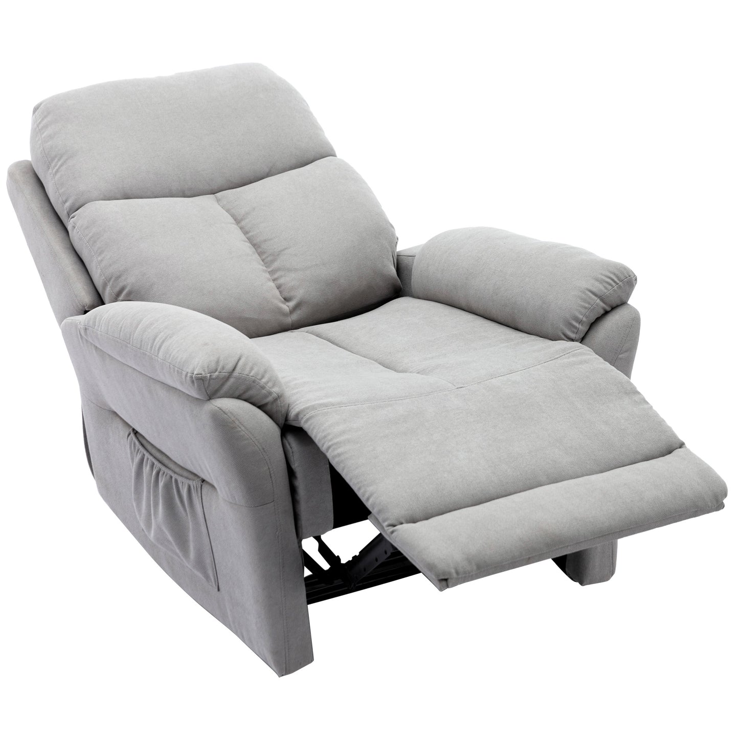 Fabric Armchair with Manual Lounger and Footrest - Comfort for Living Room