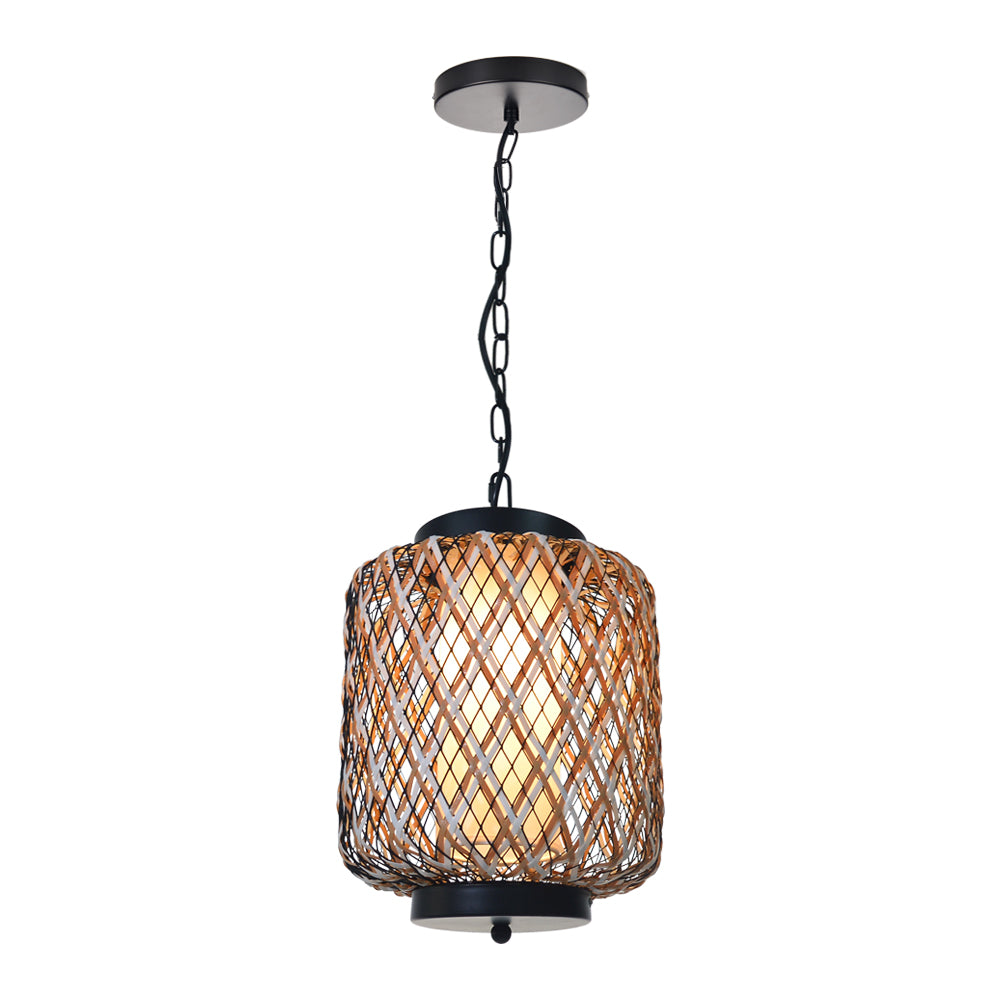 (Q)Outdoor Waterproof Rattan Decorative Pendant Light,Modern Minimalist Style Pendant light, Suitable for Living Room, Dining Room, Bedroom