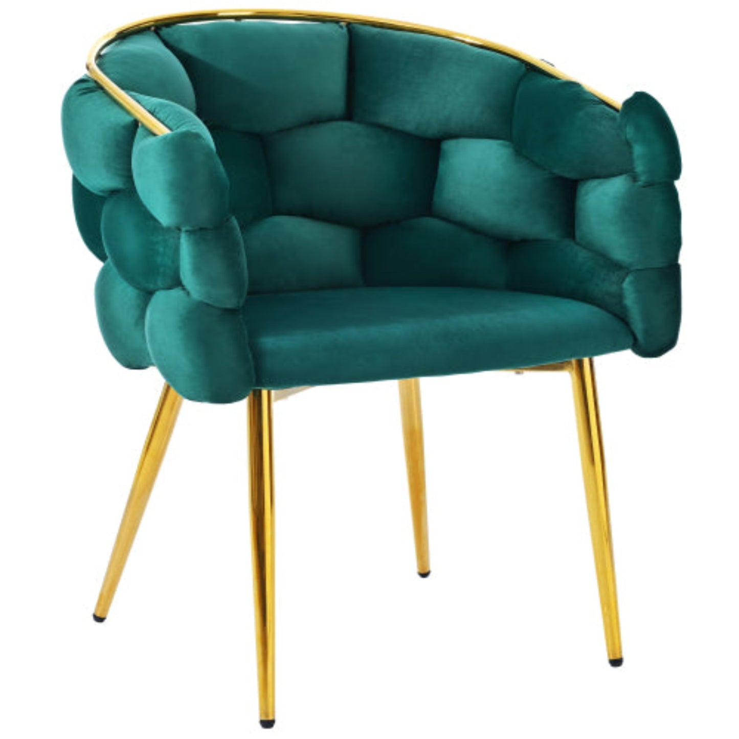 Green Velvet Bubble Chair,Luxury Living Dining, Gold Legs