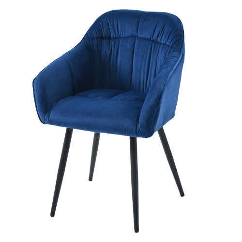 (p)Blue Velvet Upholstered Dining Chairs with Metal Legs - Stylish and Comfortable