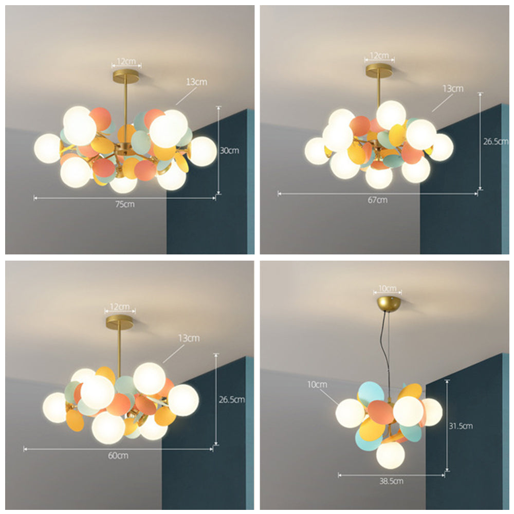 (M)Coloful Glass Pendant Light for Living Room/Bedroom