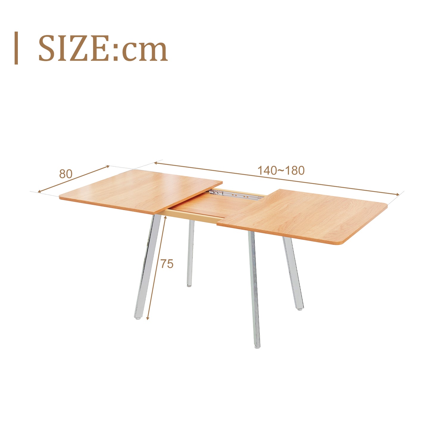 Stylish Minimalist Extendable Dining Table