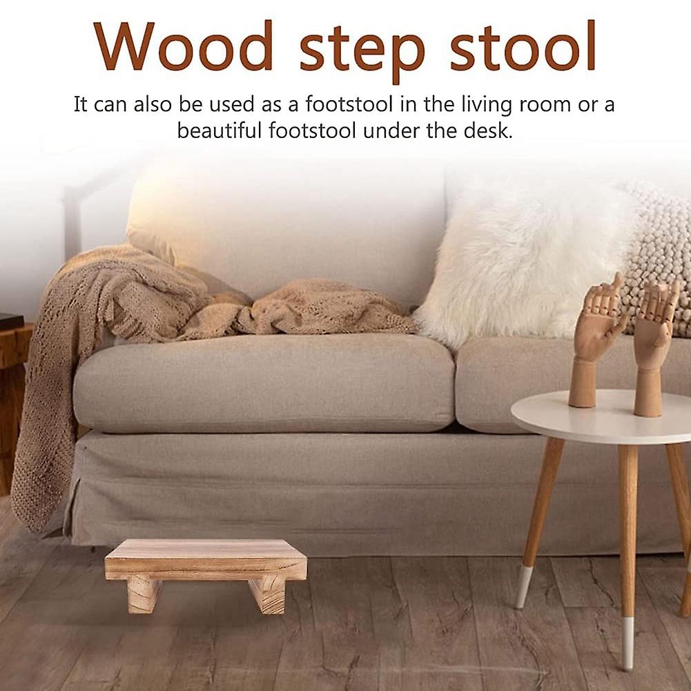 (Y)Wooden Step Stool for Adults, Bed Stool for High Beds, Kitchen, Bathroom, Closet, Great Wood Step S