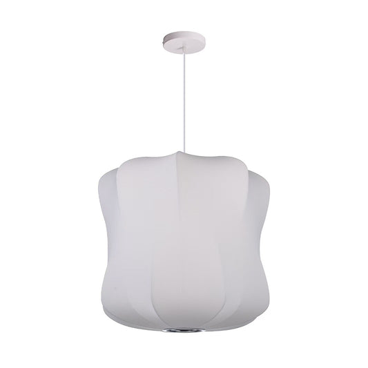 (Z)Arturesthome Modern Polyester Pendant Light, 50cm Diameter, Adjustable Cord, White