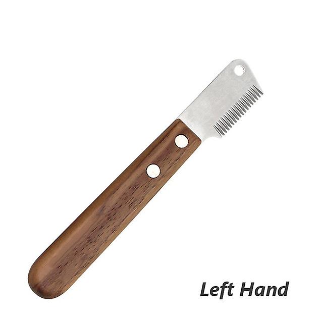 (Y)Professional Dog Stripping Knife, Dog Stripping Knife, Manual Stripping Knife for Border Terriers, Pet Grooming Tools, Ergonomic Wooden Handle